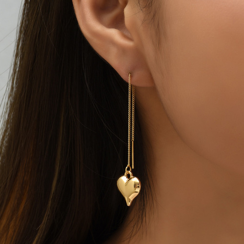 Personalized Chain Pendant Love Stud Earrings