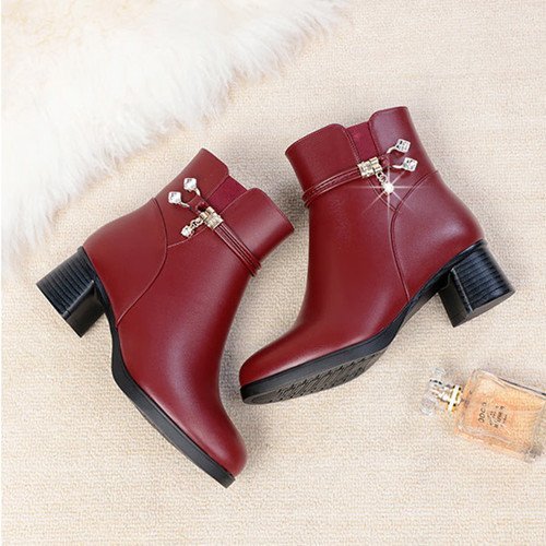 Women's Plush leather boots