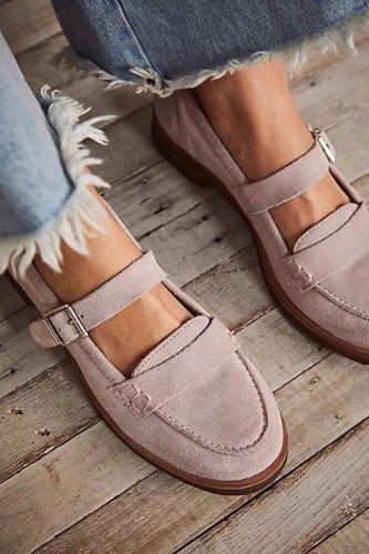 Handmade Leather Retro Flats Cross Straps MJ Loafers