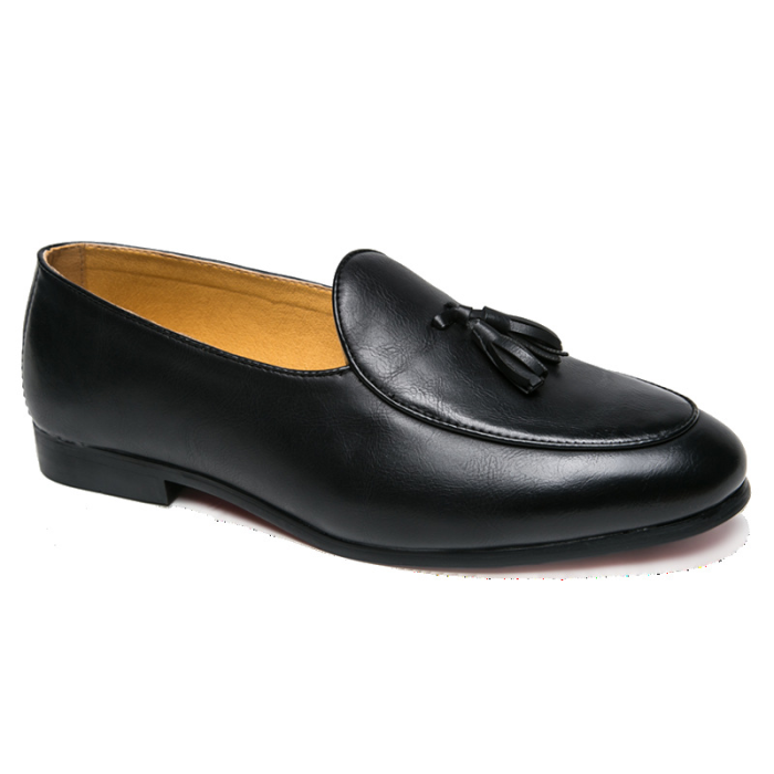 Tassel Slip-On Plain PU Leather Shoes for Men