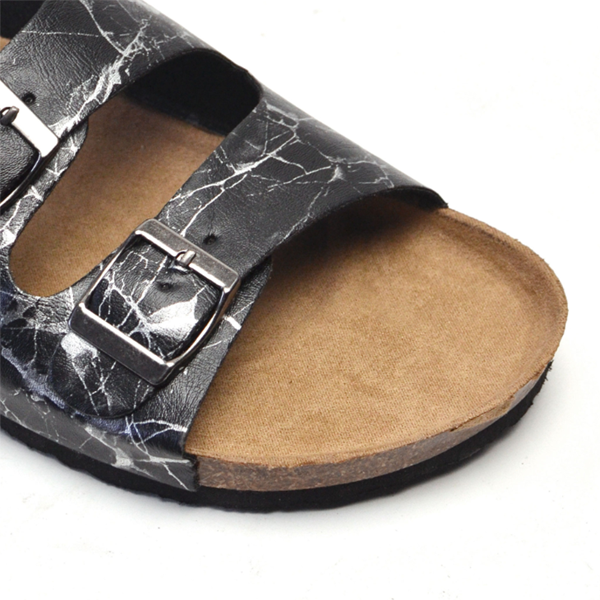Men's  Fashion Leather Midsole Cork Sandals
