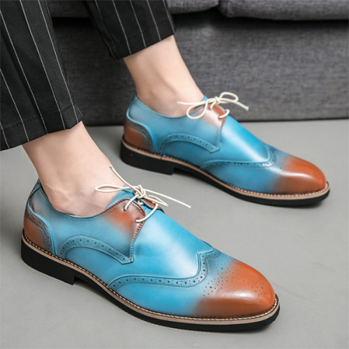 2021 New Men's Color Casual Leather Shoes
