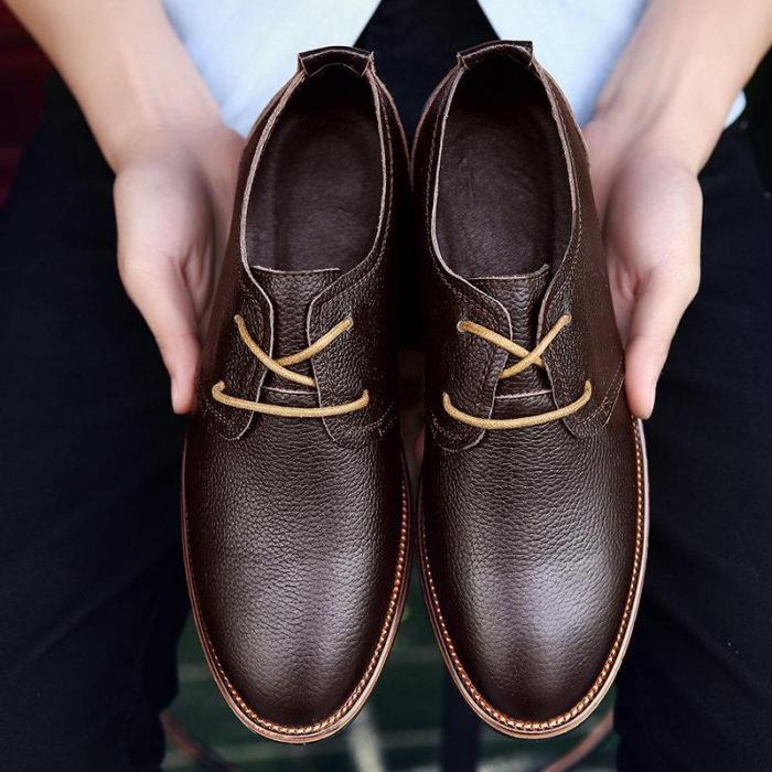 Men  Breathable British Style Lace Up Soft Casual Shoes