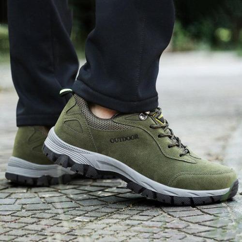 Large Size Men's Suede Wear Resistant Outdoor Hiking Shoes