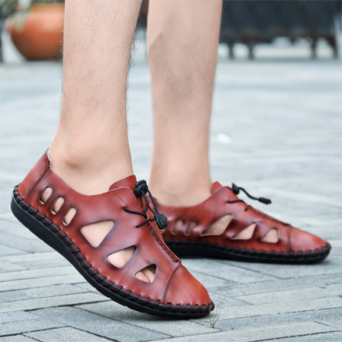 Men's Summer  Leather Shoes Casual Beach Sandals
