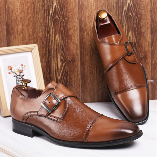 Men's Buckle Leather Shoes Business Leather Shoes