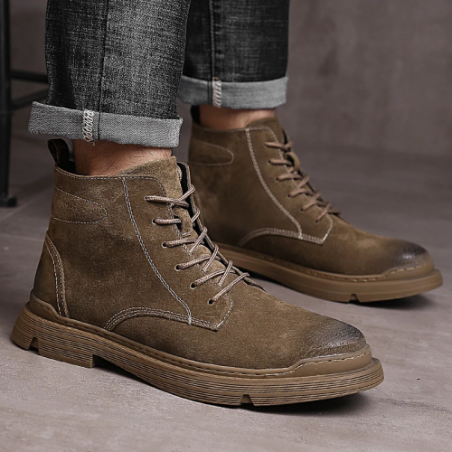 Men's Non-Slip Wear-Resistant Leather Comfortable Casual Boots