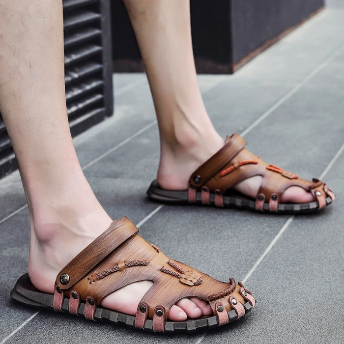 Men's Soft Beach Leather Sandals