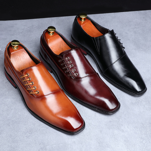 Men's High-quality Temperament Low-top Leather Shoes