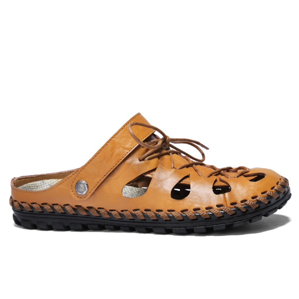 Summer  Hollow  Leather Men's Sandals
