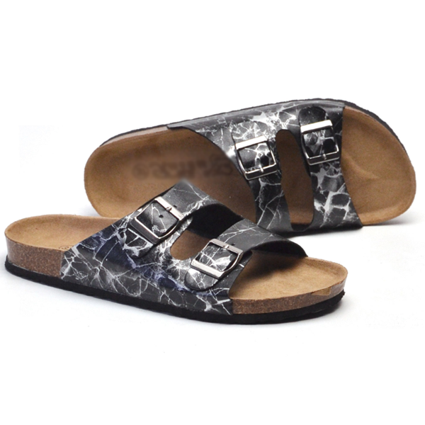 Men's  Fashion Leather Midsole Cork Sandals