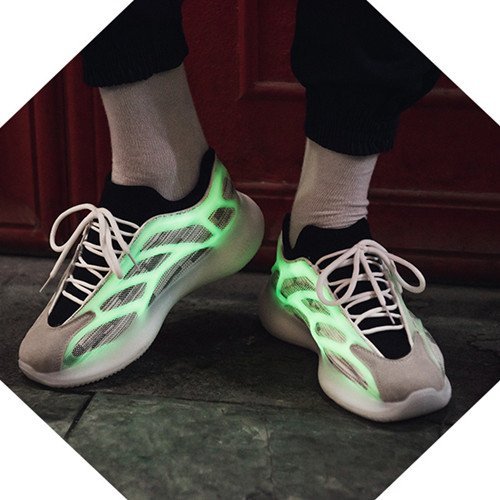 New men's sneakers, fashionable breathable fluorescent shoes