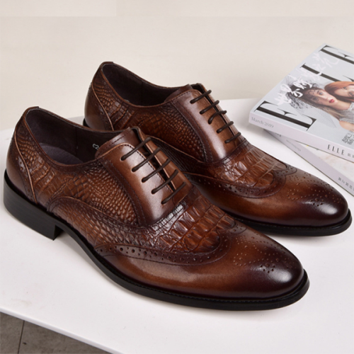 Men's Pattern Fashion Business Casual Leather Shoes