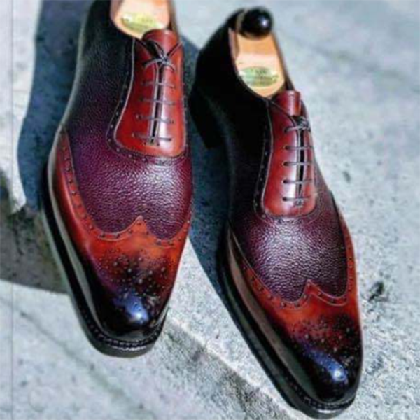 2021 New Low-heel Color Matching Men's Business Shoes