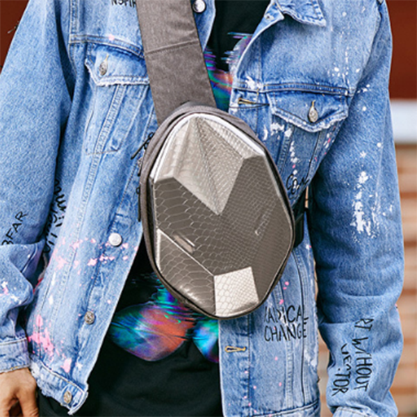 New Cool Multi-faceted Men's Waterproof Trendy Hard Shell Bag