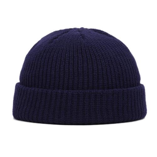 Unisex Solid Color Knitted Wool Hat Skull Cap Beanie