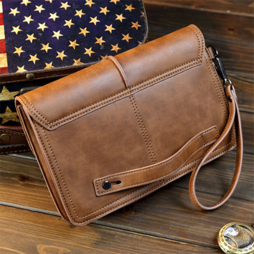 Men's Casual Hand Holding Fashion Trend PU Bag