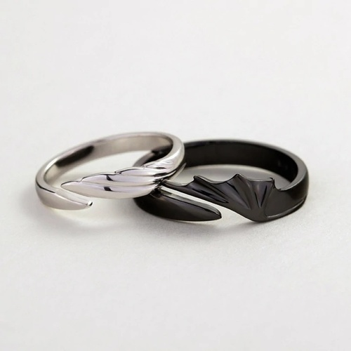 Angel Devil Wing Couple Matching Ring
