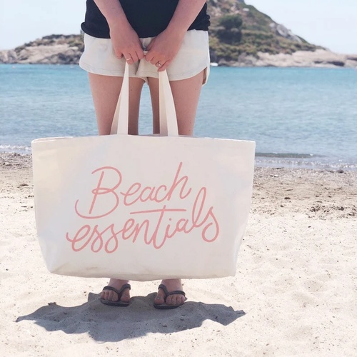 Beach Essentials Really Big Bag - Large Beach Bag - Giant Canvas Beach Bag - Large Canvas Shopper - Oversized Canvas Bag - Large Tote Bag