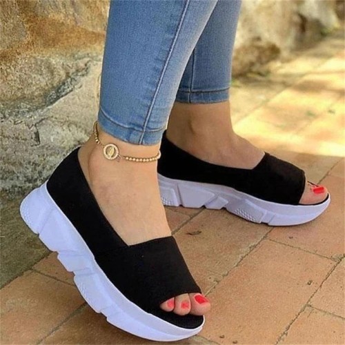 Women's Casual Daily Peep Toe Platform  Heel Sandals