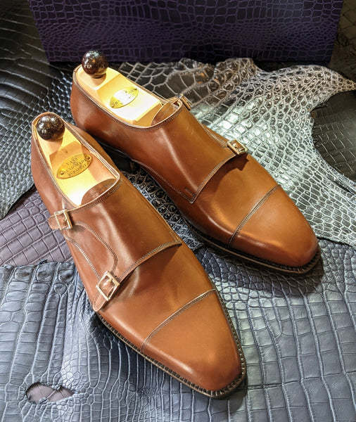 New Vass Double Monk Handmade Men’s Leather Shoes