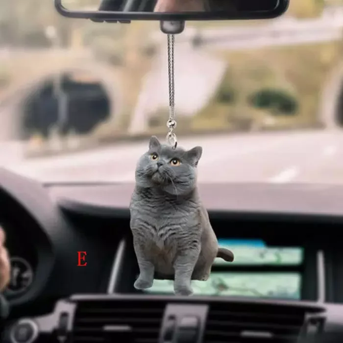 Cat Dog Car Hanging Ornament,Deco Rear View Mirror,Funny Plane Deco