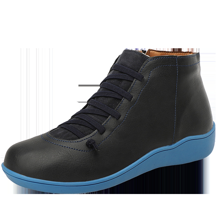 Premium Lace-Up Ankle Boots, Genuine Comfy Leather Boots