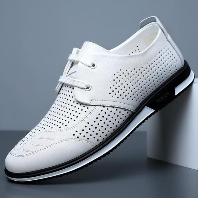 Hollow Leather Shoes for Men