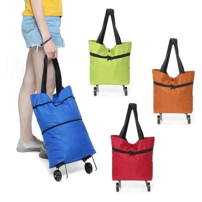 Foldable Shopping Cart Bag-can be shopping cart and hold 40 kilograms of things