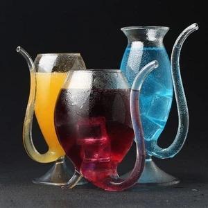 Resistant Glass Cup With Straw