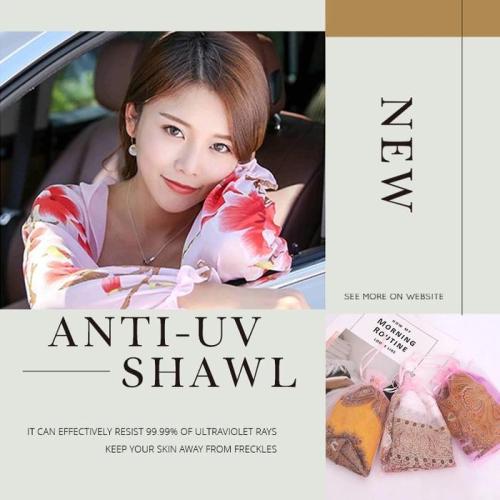 Ultralight Breathable Sunproof Sleeve Shawl-effectively resist 99.99% of ultraviolet rays