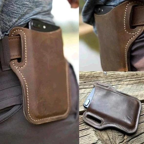 Retro Short Cell Phone Case Belt Bag
