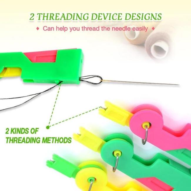 Automatic needle threading device