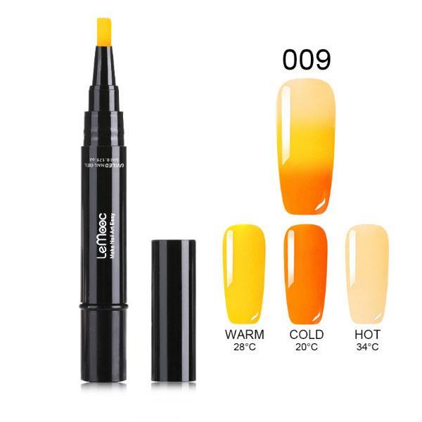 One Step Gel Nail Polish Pen, No Base Top Coat Need Soak Off UV LED Nail Varnish Nail Art Kit