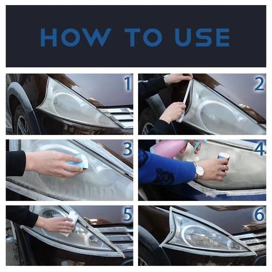 Headlight Cleaning Polish - protect your car from aging, fading, weather, sunlight erosion, and light beam