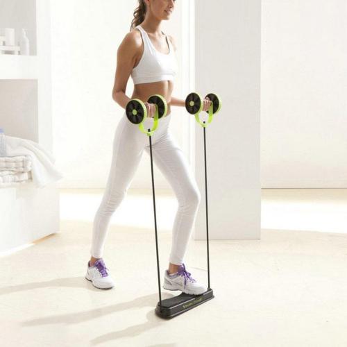 Double Wheel AB Roller-Adjustable height and length band provides you with the best ultimate resistance