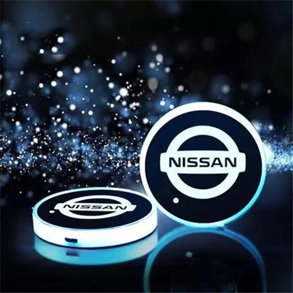 7 Colors Led Changing Car Logo Cup Coaster (2 PCS Set) - charging for half an hour, could be used for 7 days