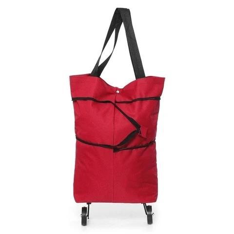 Foldable Shopping Cart Bag-can be shopping cart and hold 40 kilograms of things