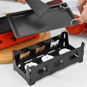 Non-stick Black Iron Cheese Raclette Grill Plate