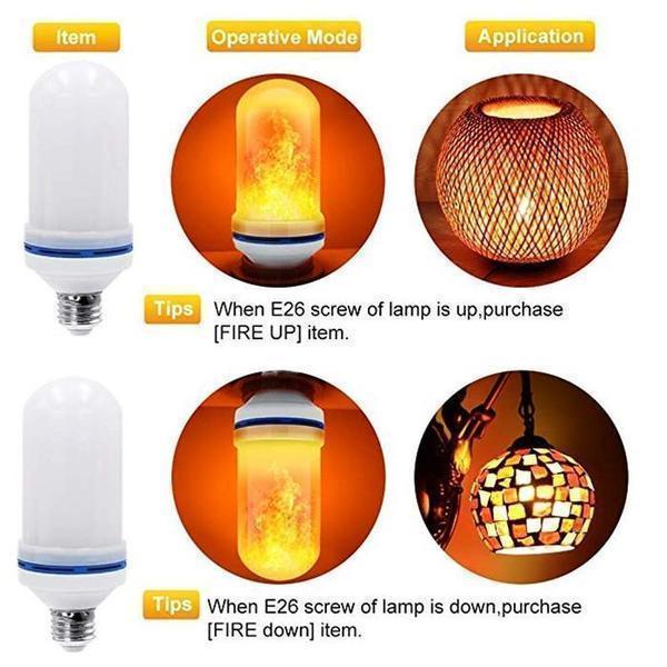 LED Flame Effect Light Bulb-With Gravity Sensing Effect