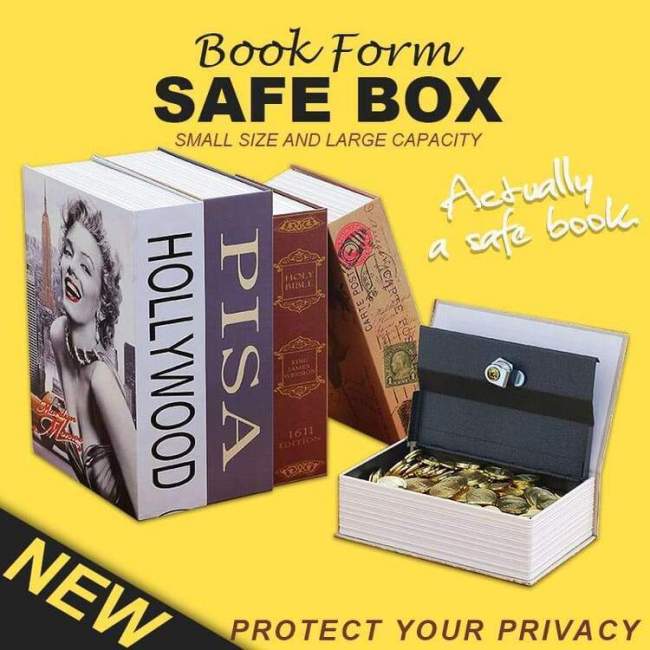 Fireproof Secret Book Safe Box