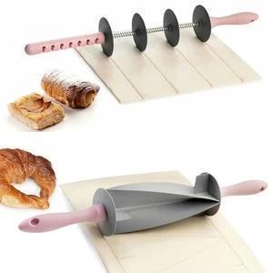 Multi-function Bread Slicer Set :Blade Roller + Croissant Cutter