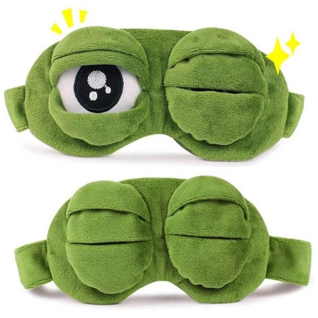 3D Plush Frog Eye Mask