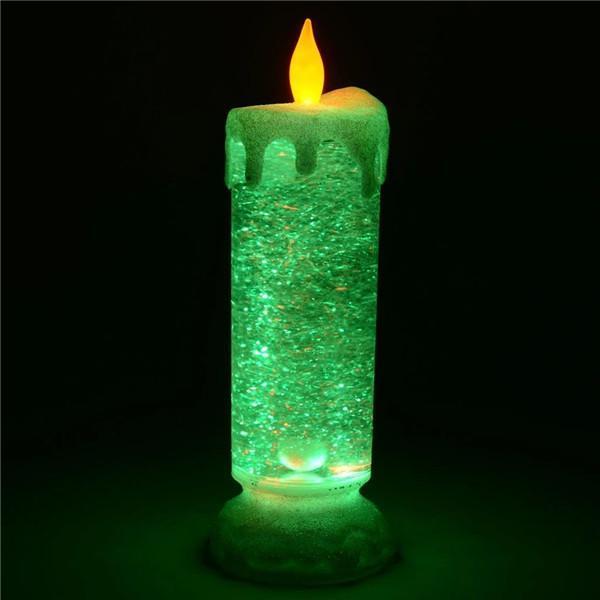 Rechargeable Colour Electronic LED Waterproof Candle With Glitter