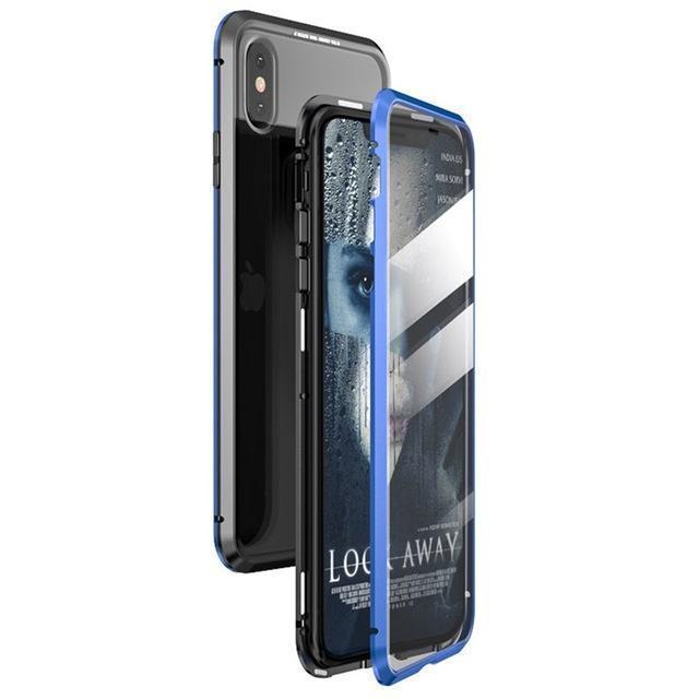 2020 Upgraded Two Side Tempered Glass Magnetic Adsorption Phone Case for iPhone ~