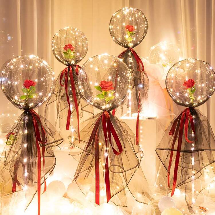 led luminous balloon rose bouquet led luminous balloon rose bouquet