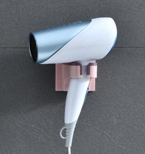 Punch-free Iron Wall-mounted Hair Dryer Storage Rack