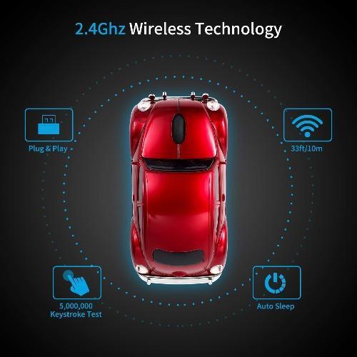 Wireless Cute Style Car Model Mouse Gaming Mice With USB