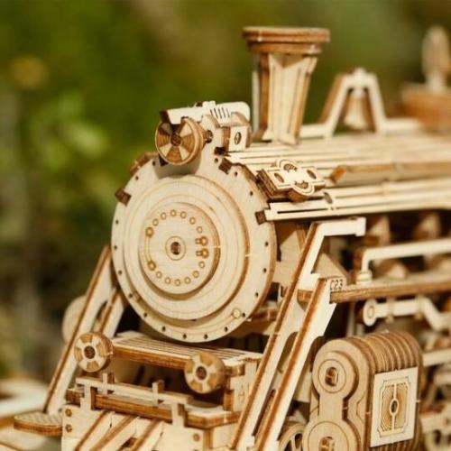 Super Wooden Mechanical Model Puzzle Without motor