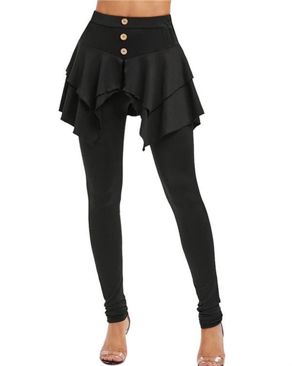 tiered ruffle skirt leggings